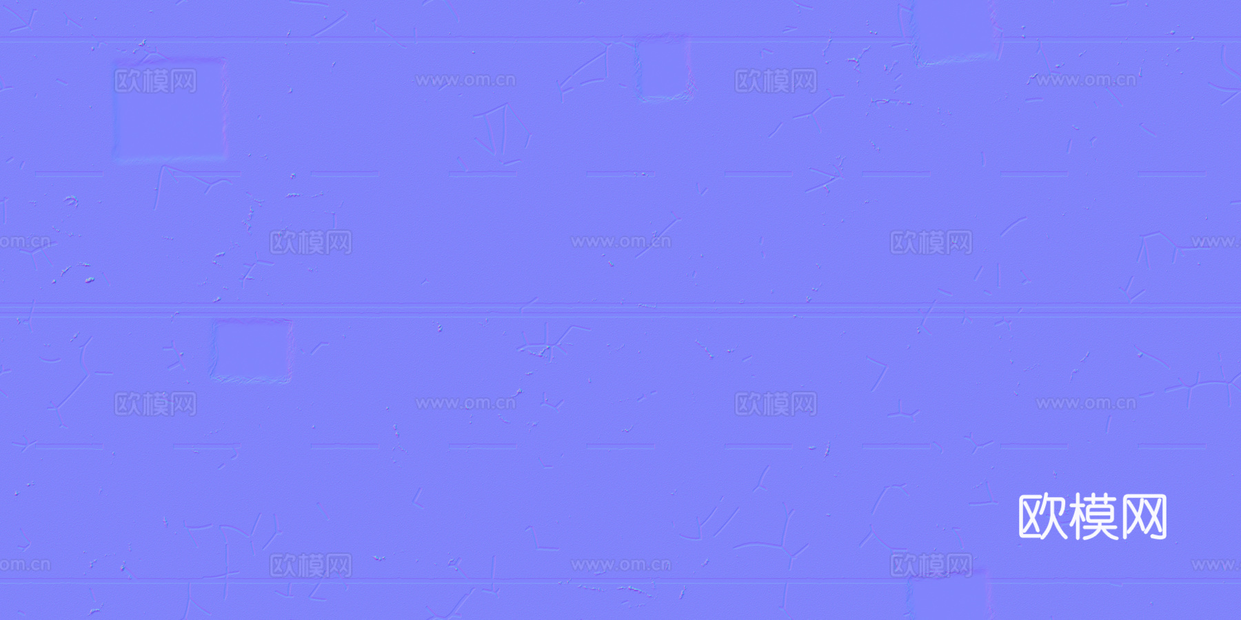 裂痕补丁双向四车道马路公路道路沥青路 PBR材质贴图 2k
