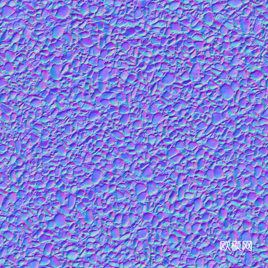 砾石地面碎石地面鹅卵石地面铺路石地面 PBR材质贴图 1k