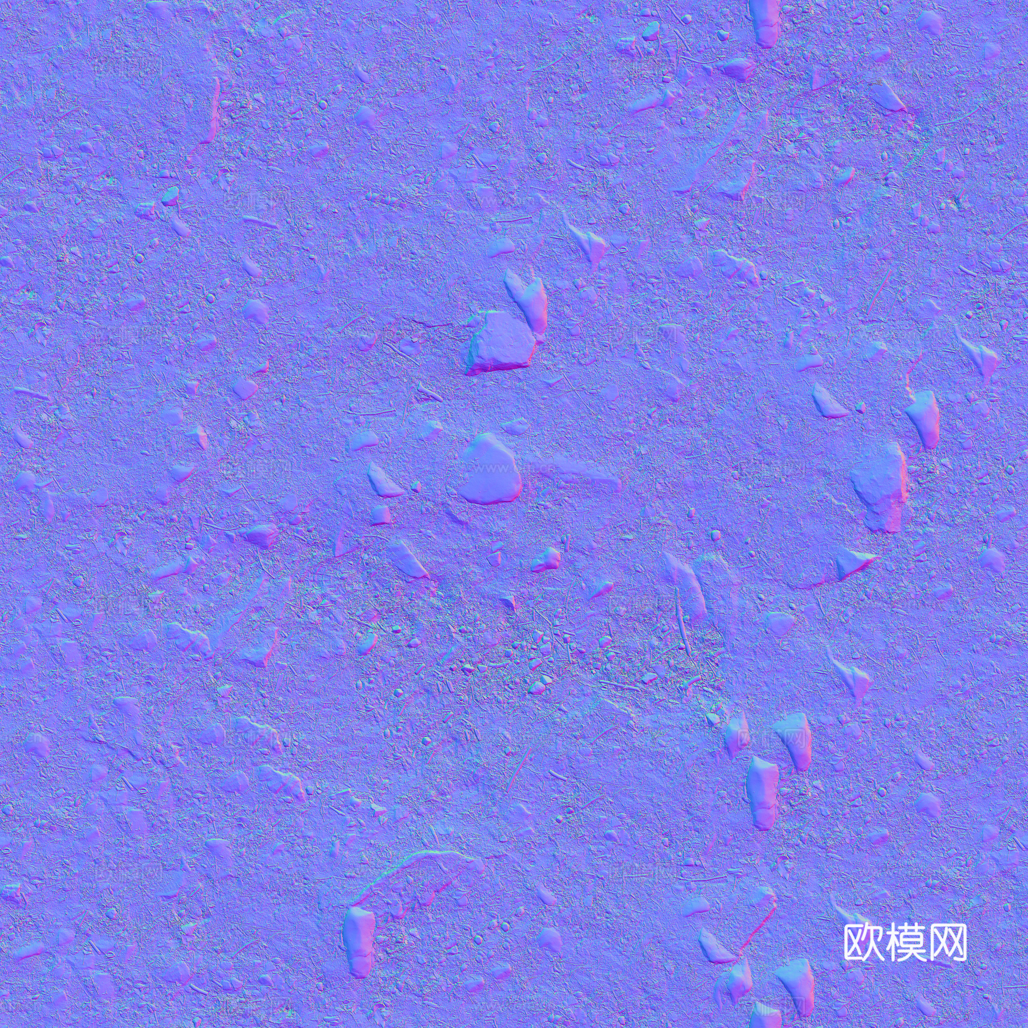 泥地草地土地碎石地自然地面地表 PBR材质贴图 2K