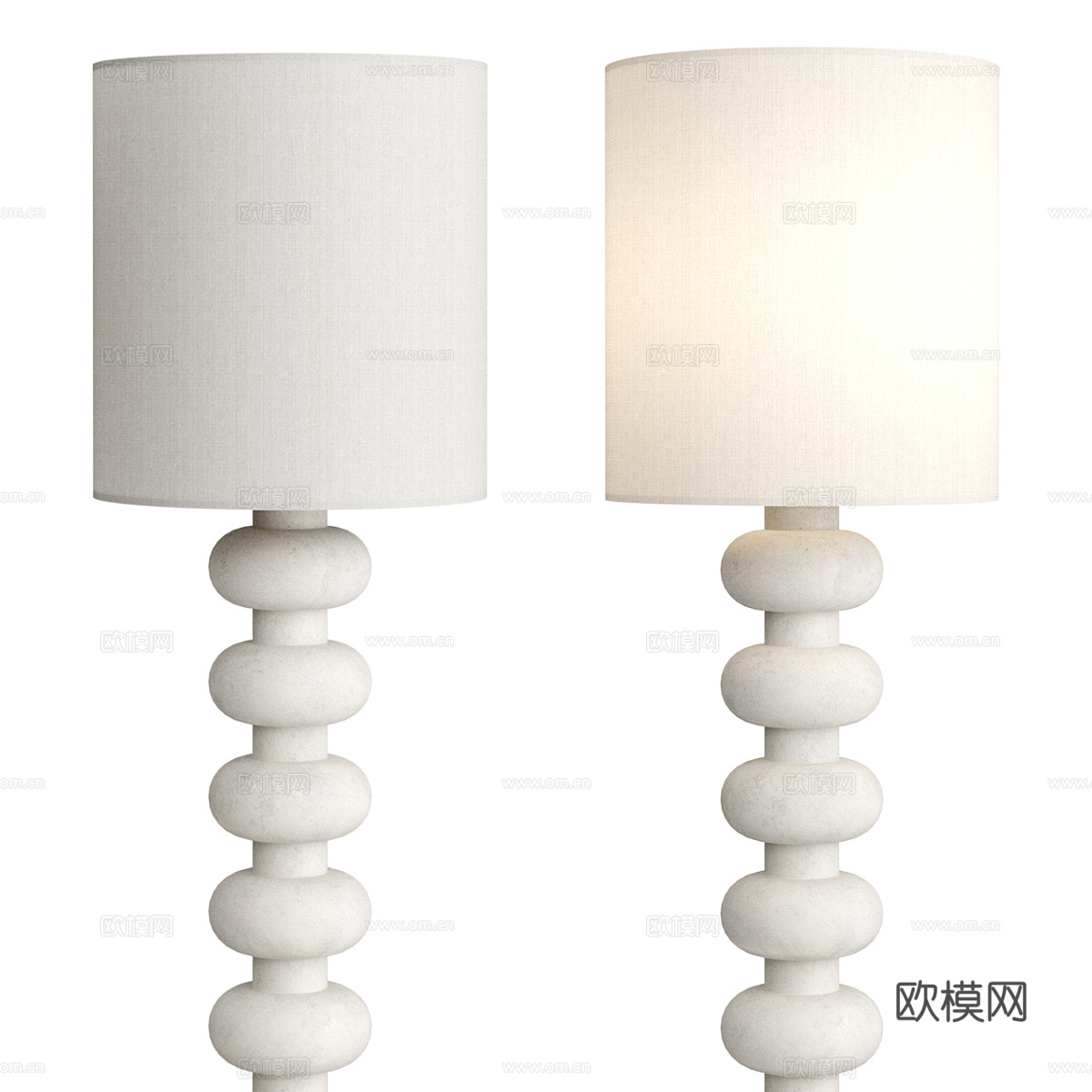 现代侘寂装饰落地灯3d模型下载（渲染图4）