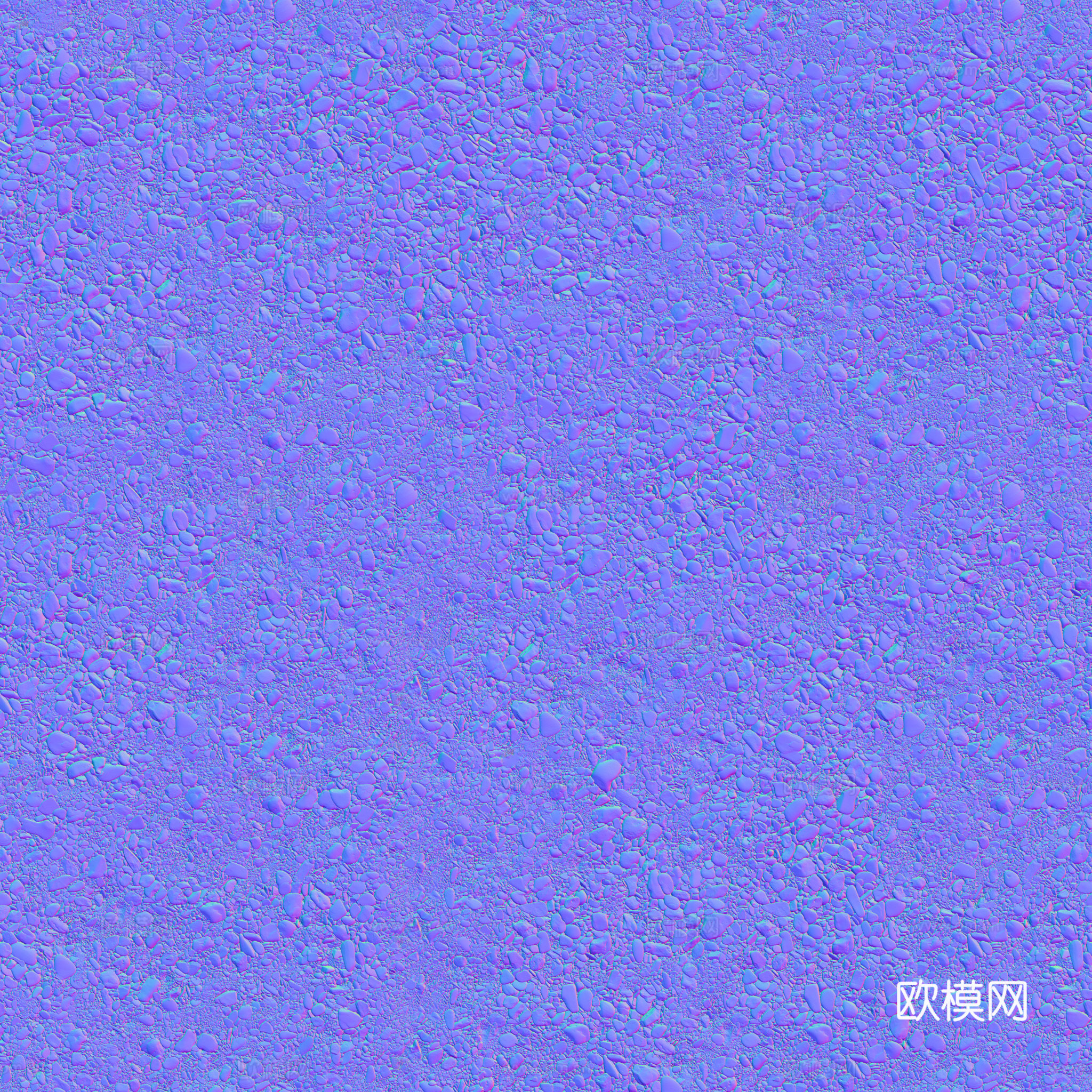 砾石地面碎石地面鹅卵石地面铺路石地面 PBR材质贴图 2k