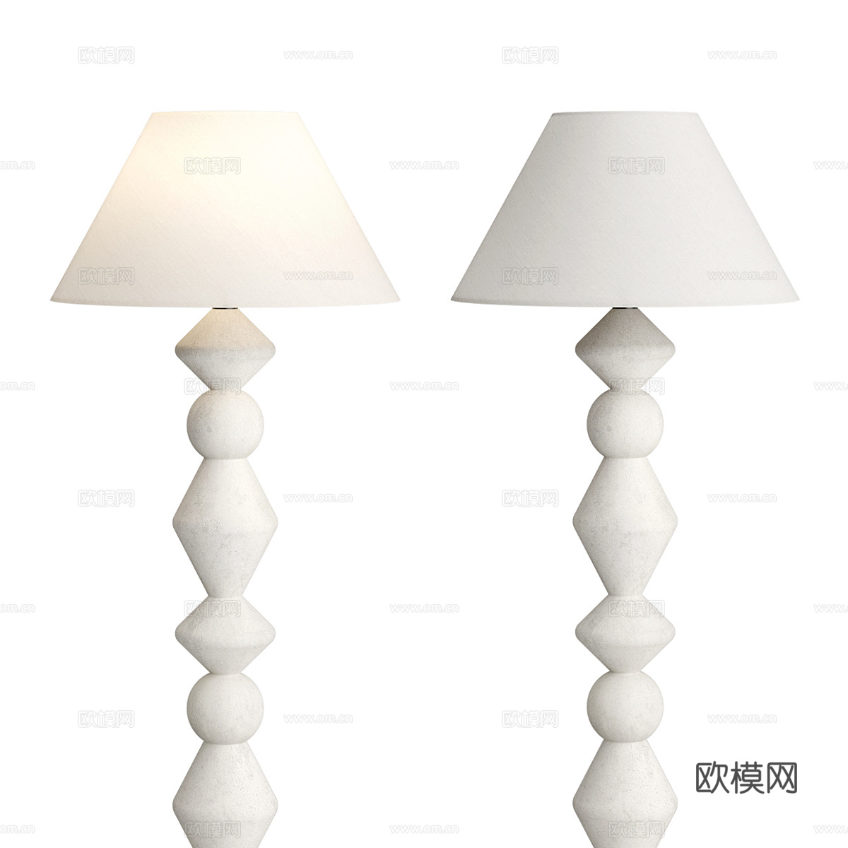 现代侘寂装饰落地灯3d模型下载（渲染图5）