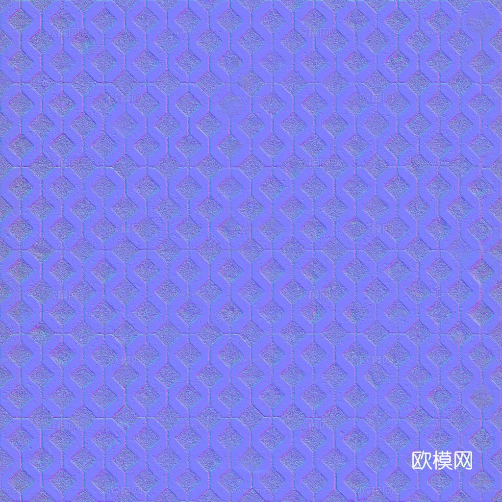 植草砖铺路石户外地面 PBR材质贴图 1K