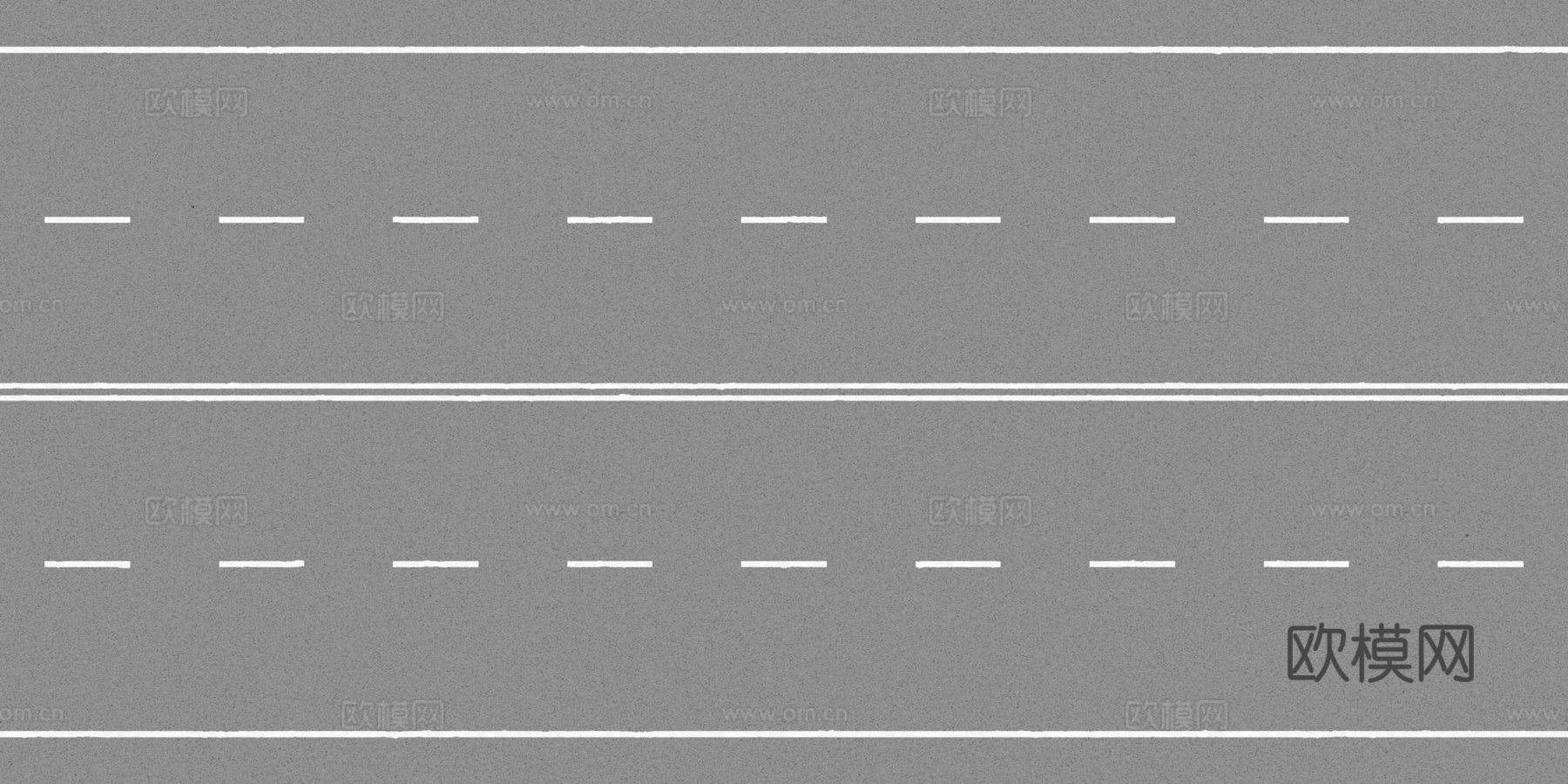 双向四车道马路公路道路沥青路 PBR材质贴图 2k