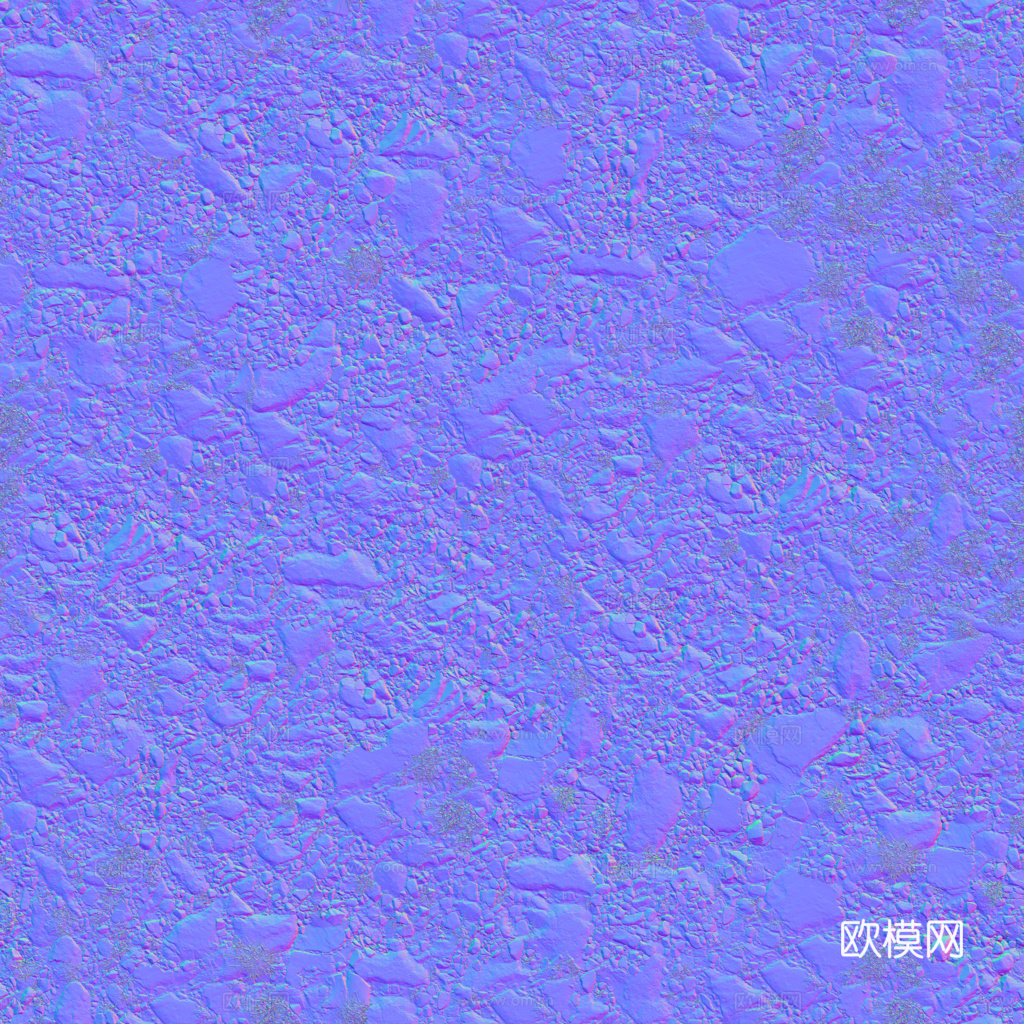 泥地草地碎石地土地自然地面地表 PBR材质贴图 1K