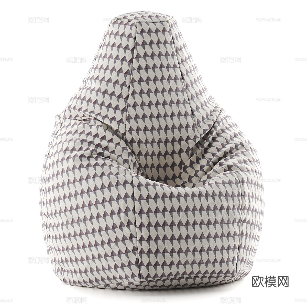 现代北欧布艺懒人沙发 豆袋椅3d模型
