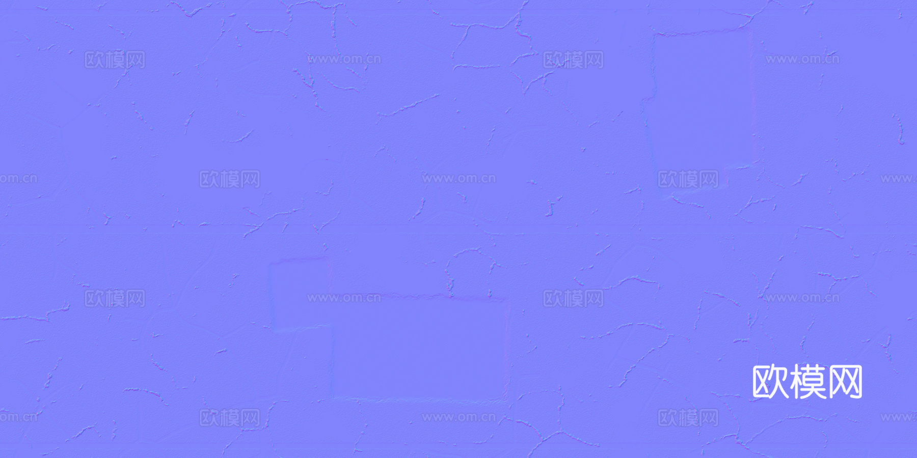裂痕补丁实线双车道马路公路道路沥青路 PBR材质贴图 2k