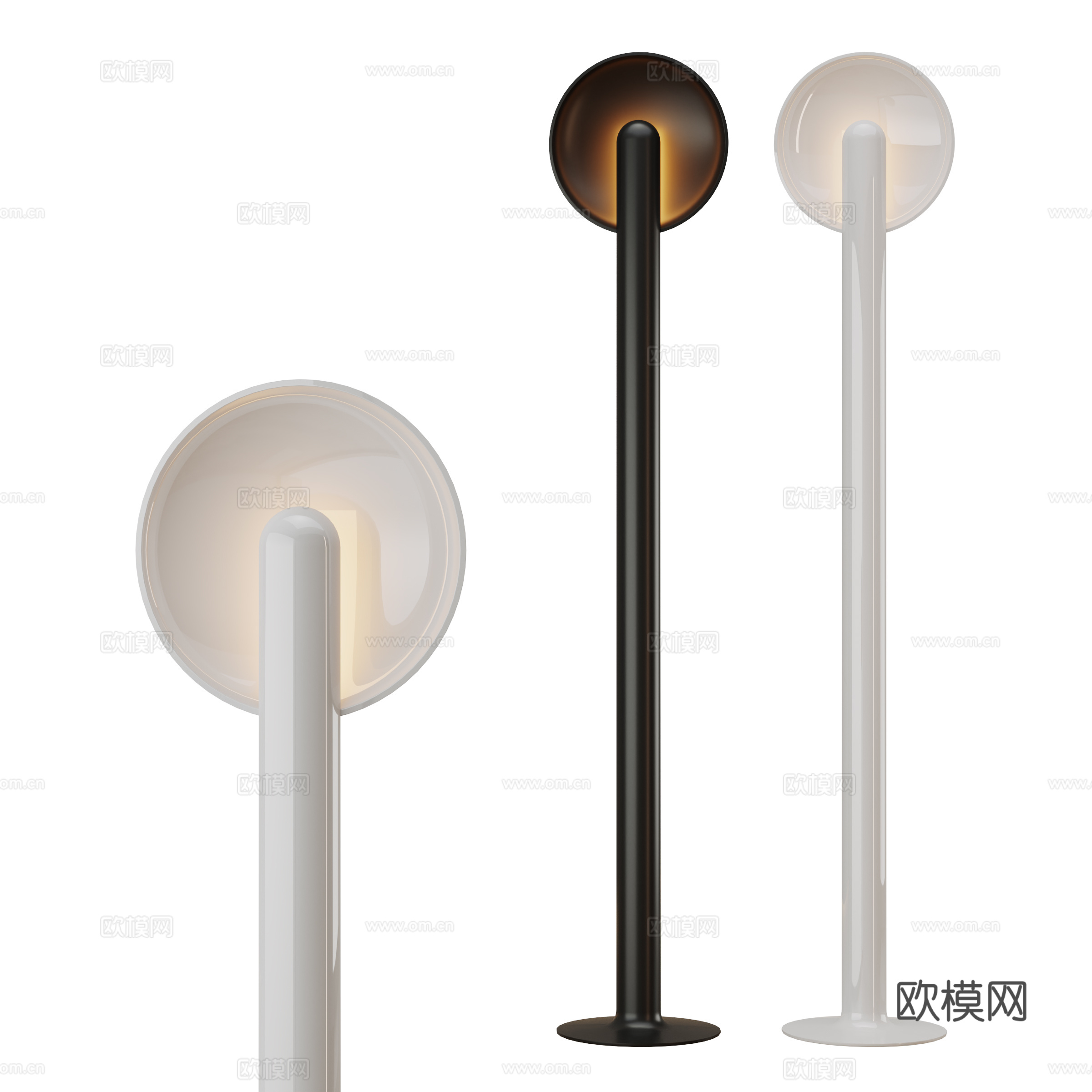 现代极简落地灯su模型