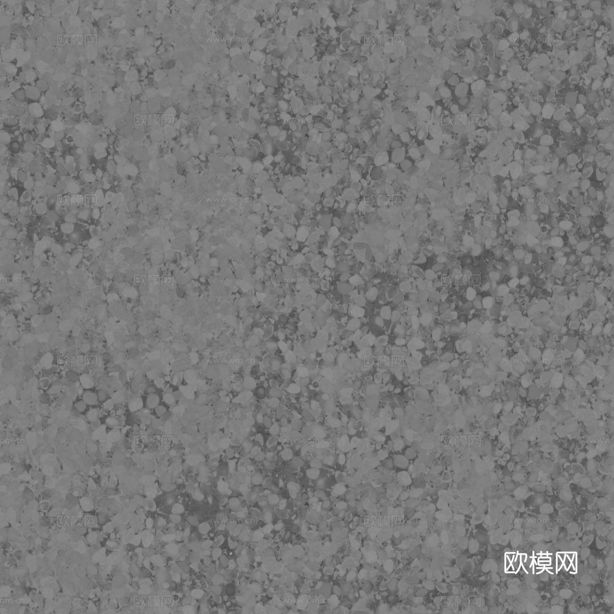黑色鹅卵石地面砾石地面碎石地面铺路石 PBR材质贴图 2k