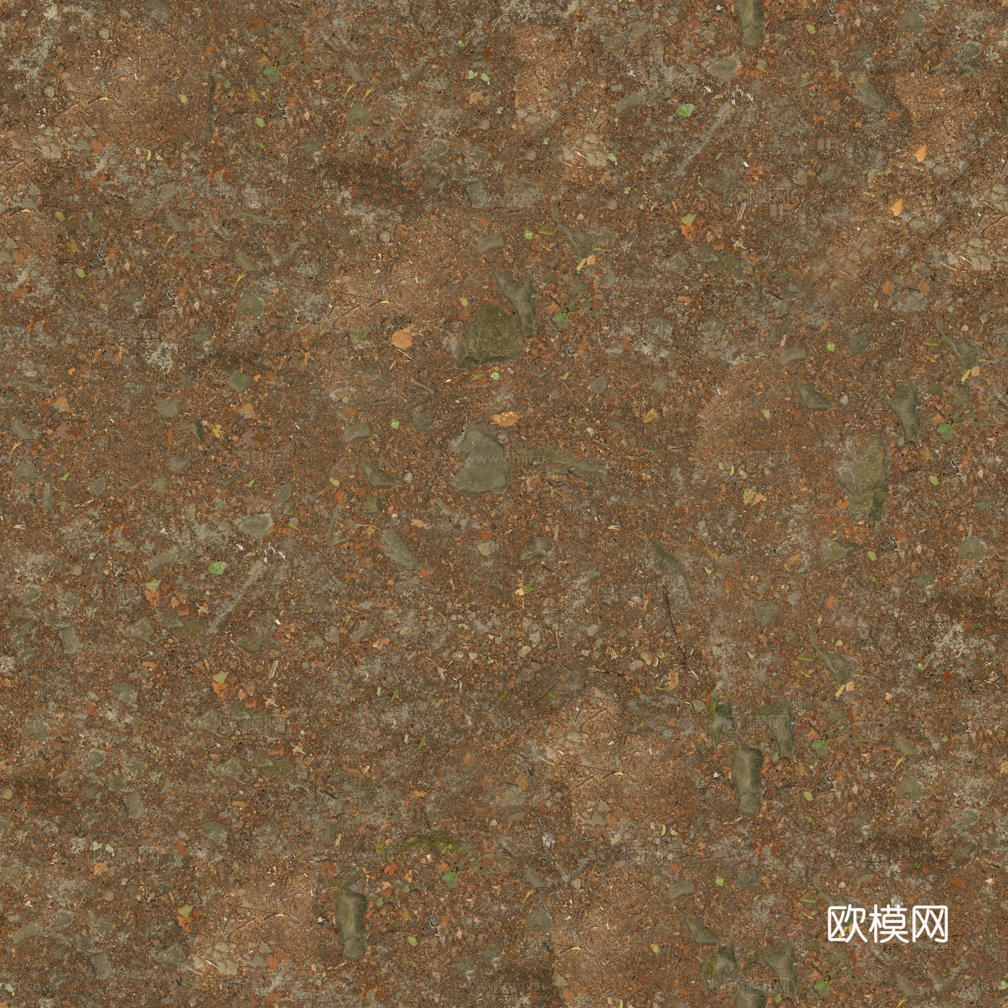 泥地草地土地碎石地自然地面地表 PBR材质贴图 2K