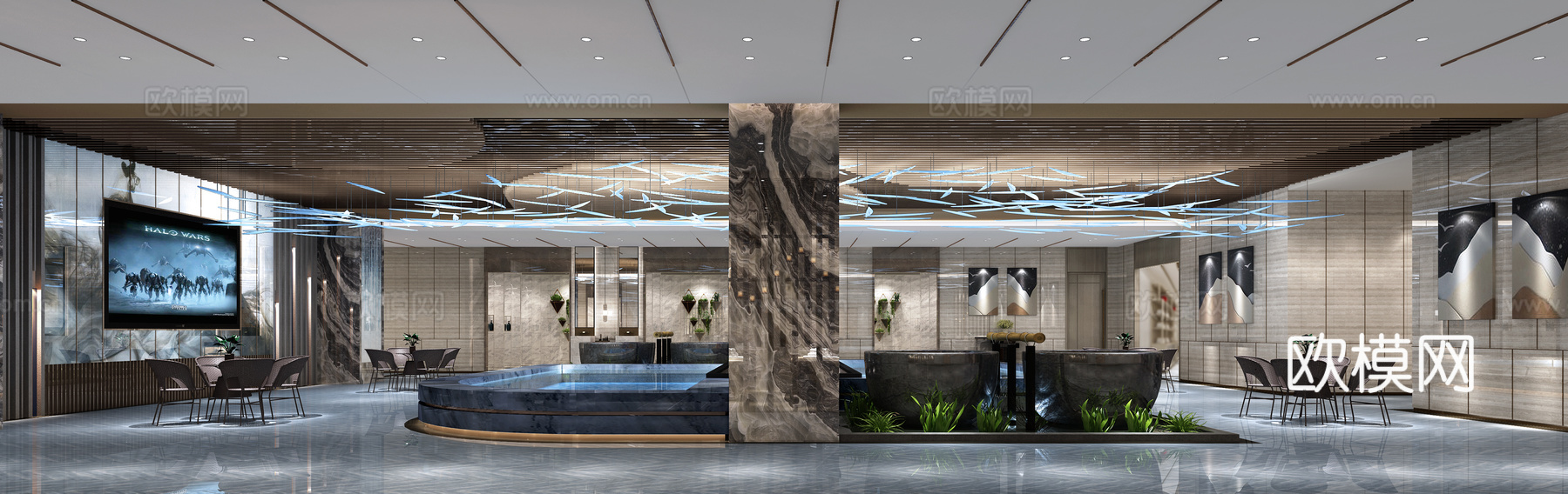 浴区3d模型下载（渲染图2）