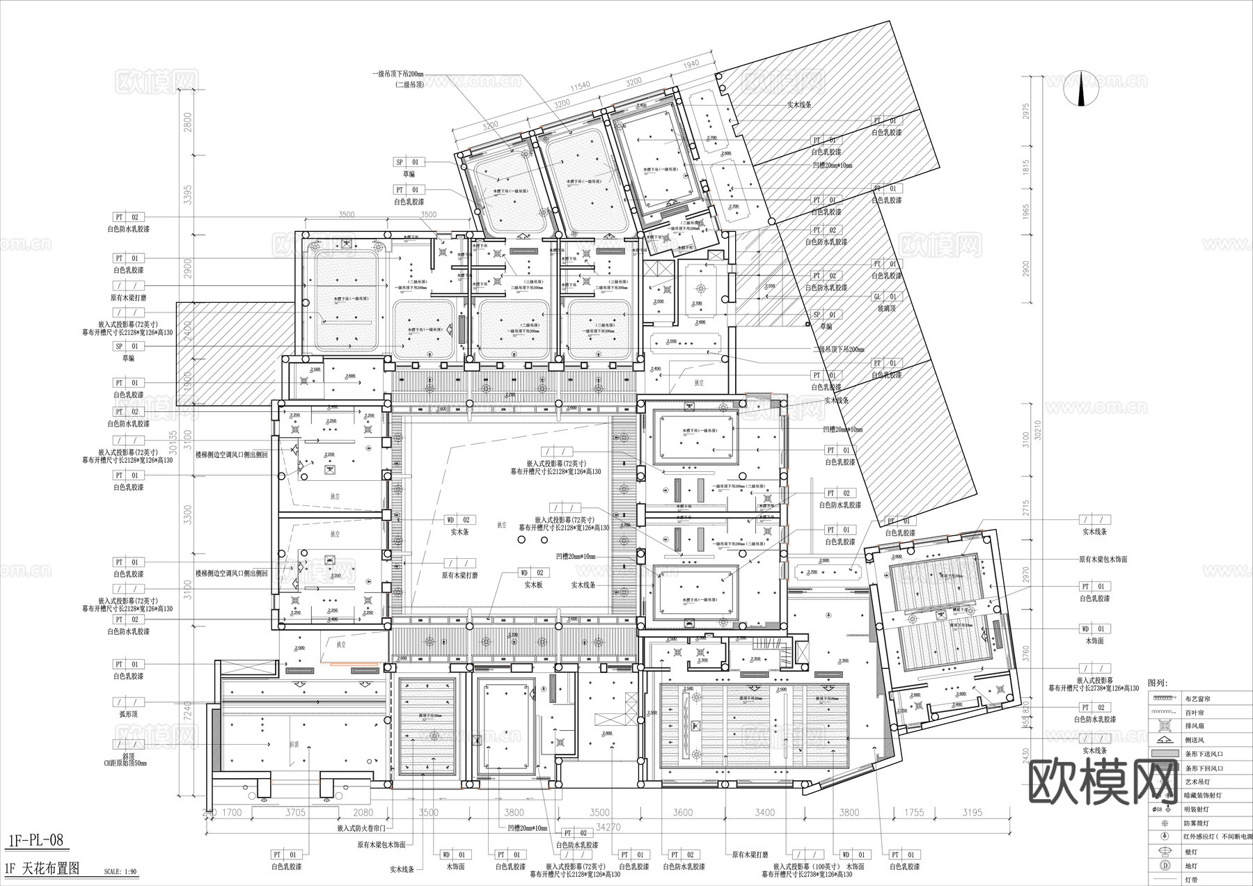 乡村民宿施工图cad施工图