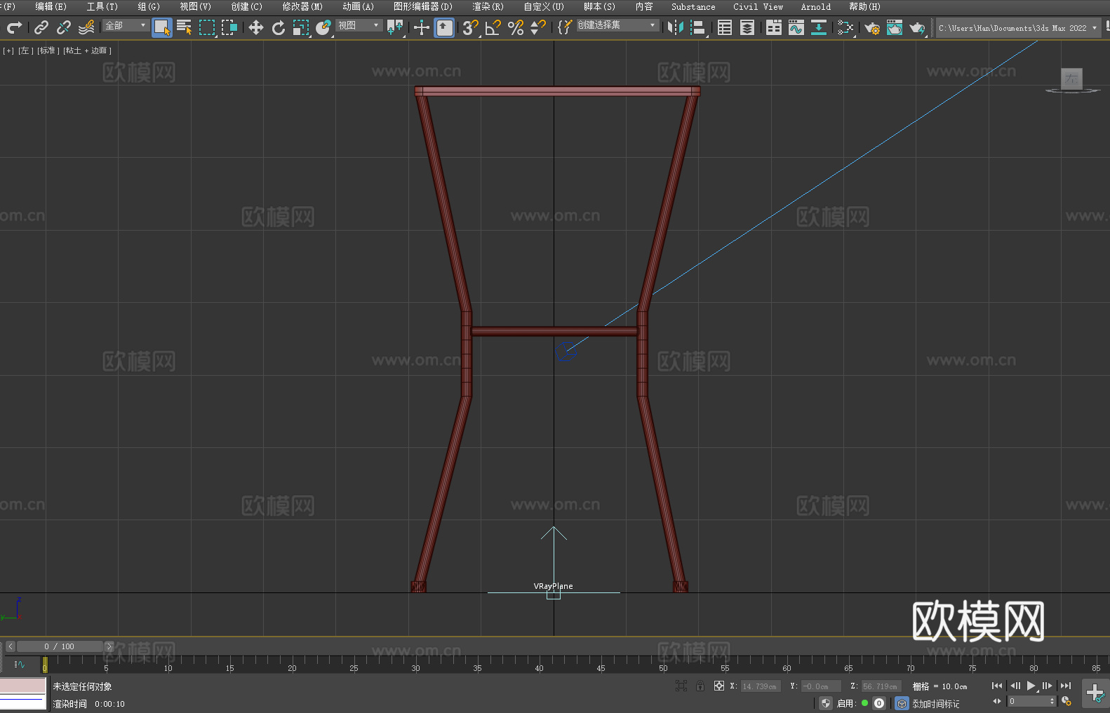 工作台 铁桌 高脚桌 操作台 工业桌3d模型下载（渲染图4）