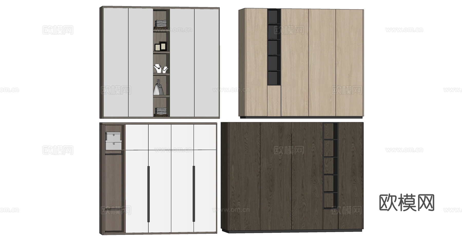 现代衣柜su模型