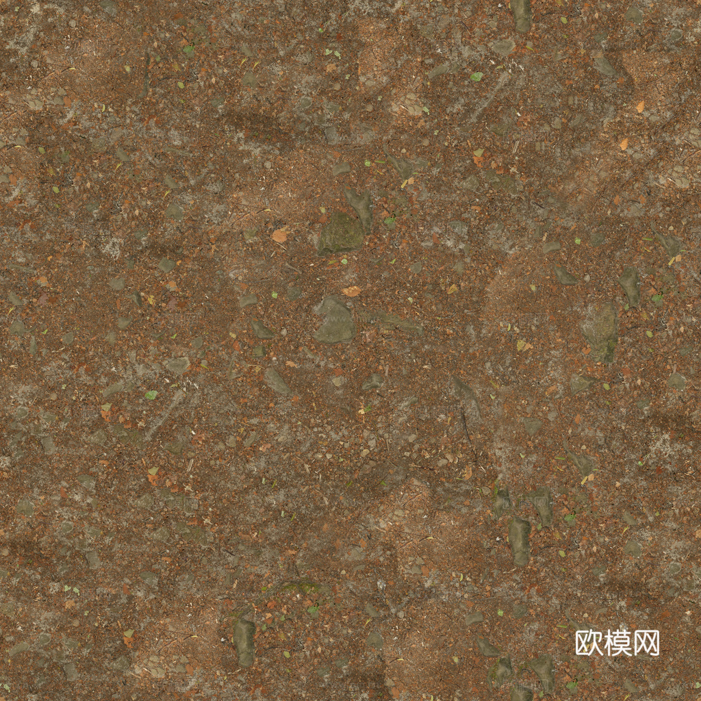 泥地草地土地碎石地自然地面地表 PBR材质贴图 1K
