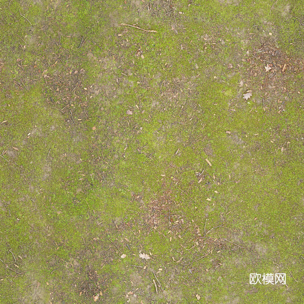 泥地草地土地自然地面 PBR材质贴图 1K