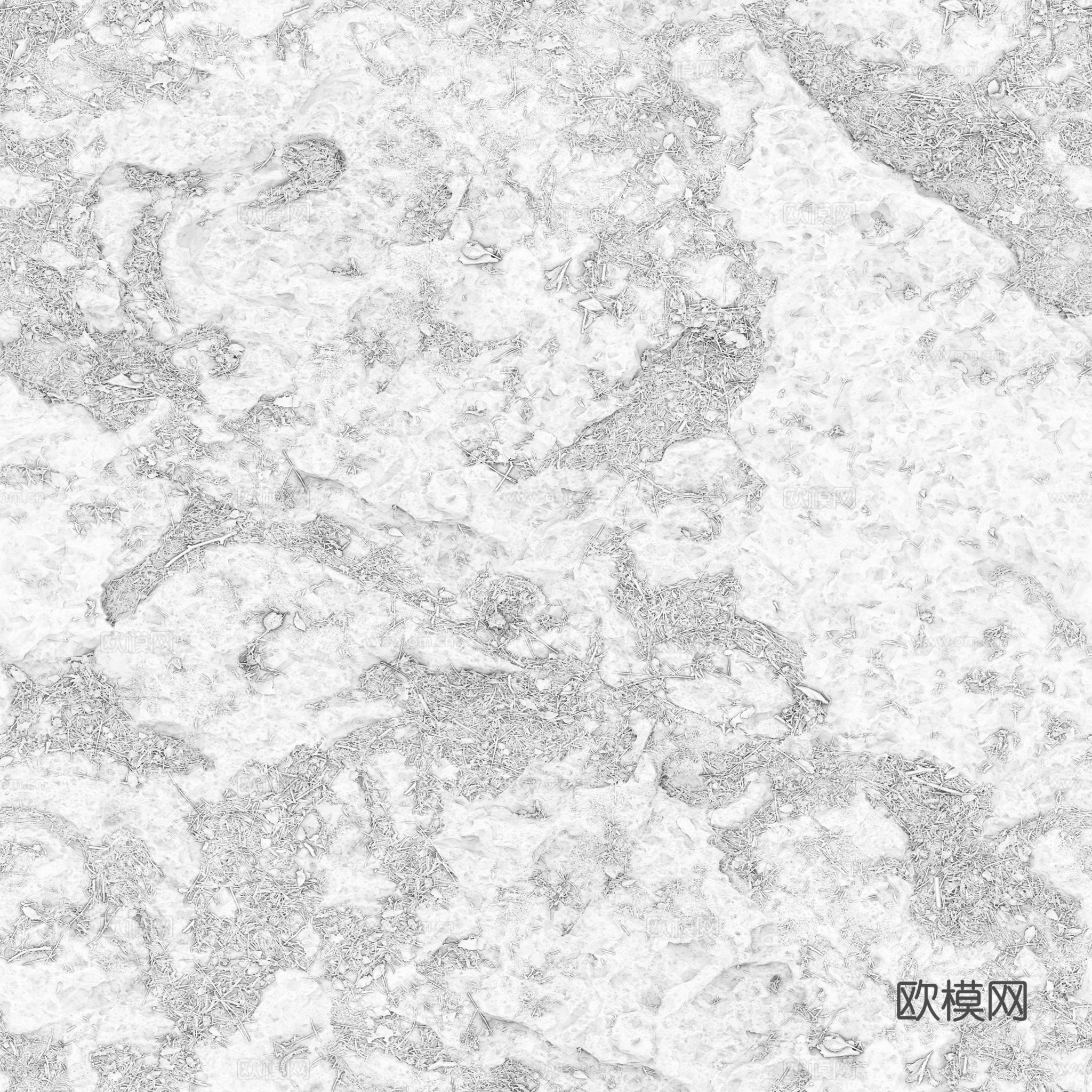 青苔地泥地草地土地自然地面地表 PBR材质贴图 2k