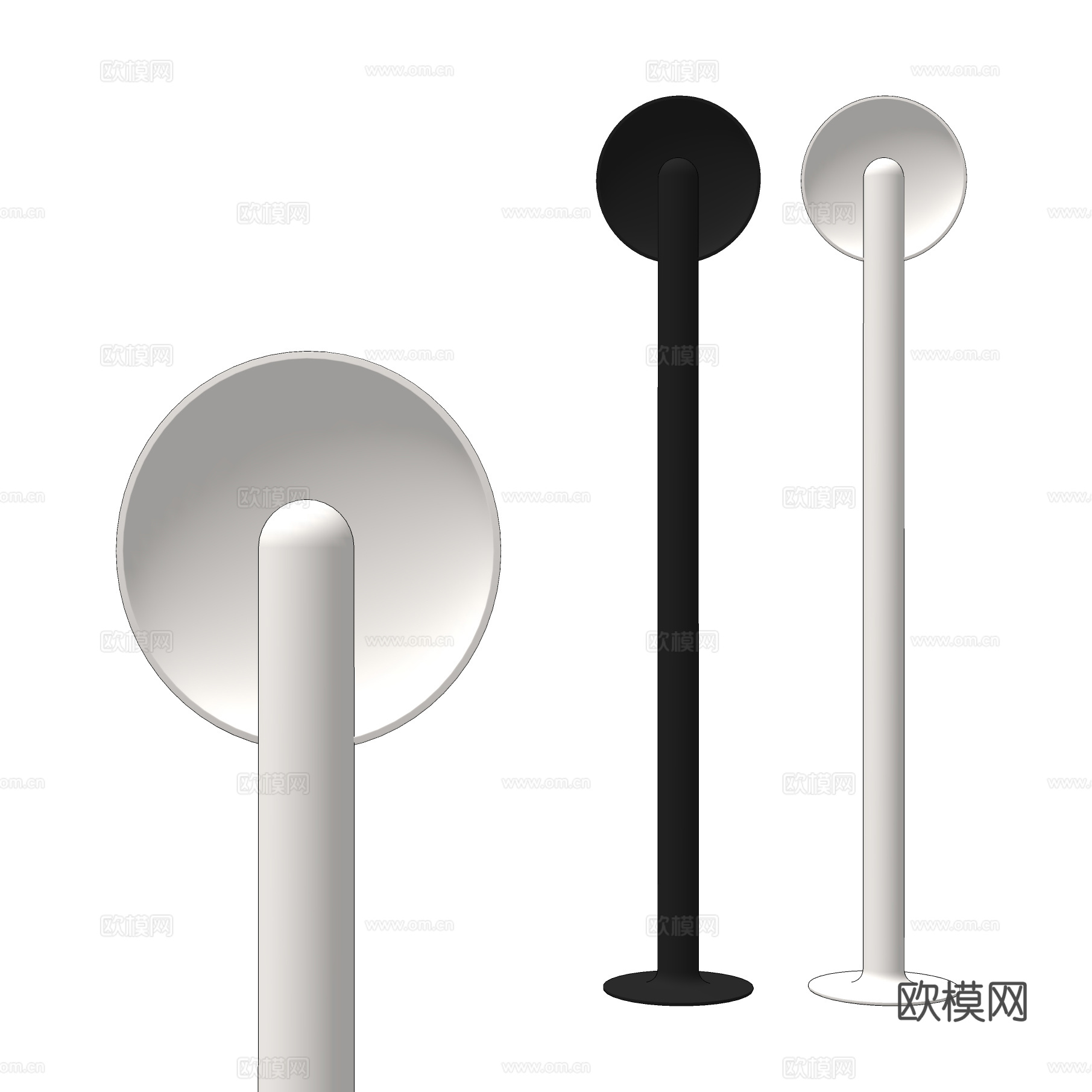 现代极简落地灯su模型