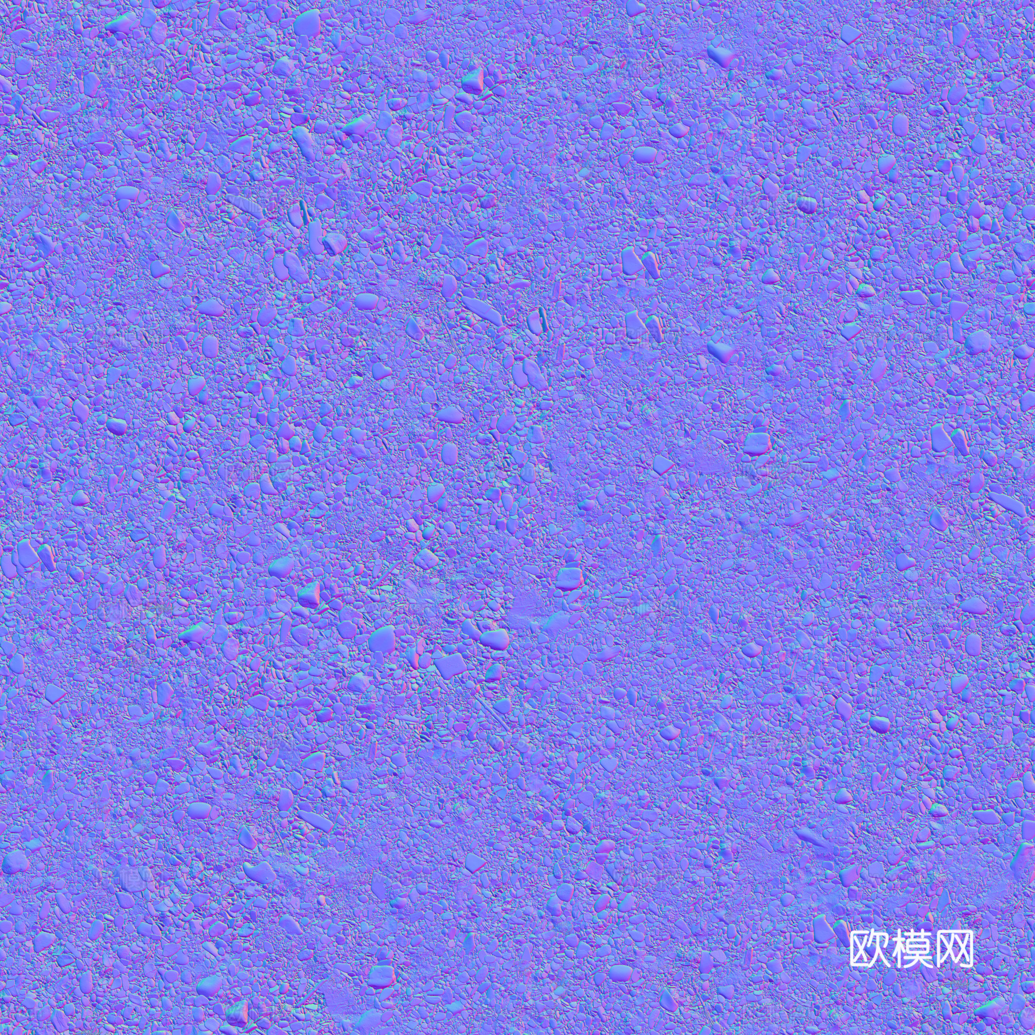 砾石地面碎石地面鹅卵石地面沙石地面 PBR材质贴图 2k