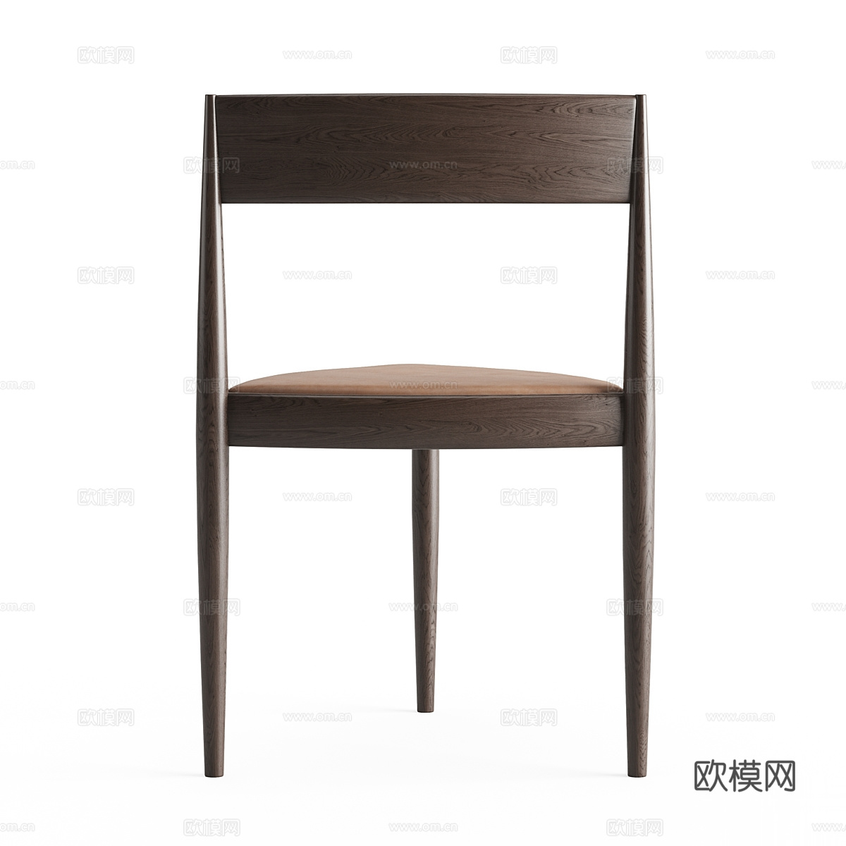 现代意式木质单椅3d模型下载（渲染图4）