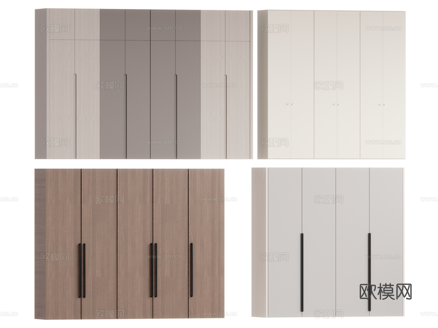 现代衣柜su模型