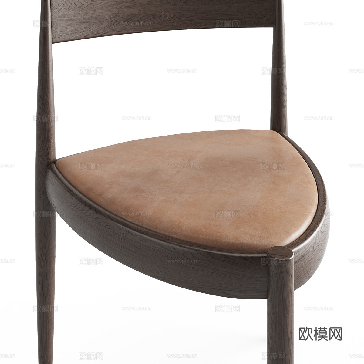 现代意式木质单椅3d模型下载（渲染图5）