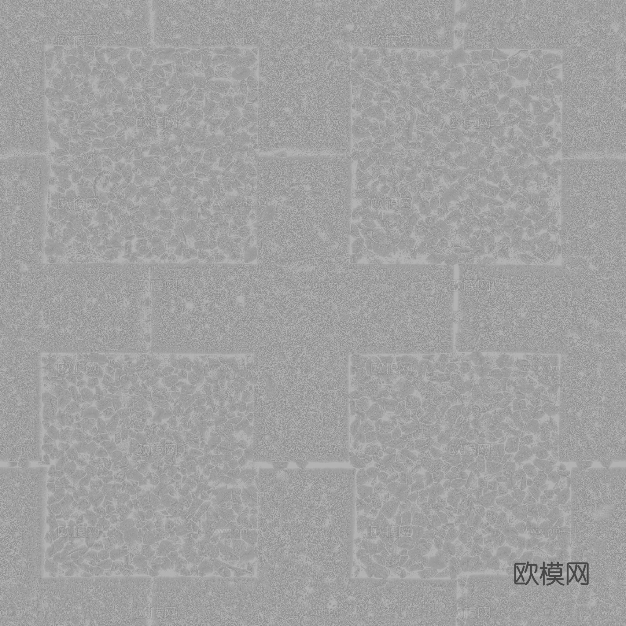 植草砖铺路石户外地面 PBR材质贴图 2K