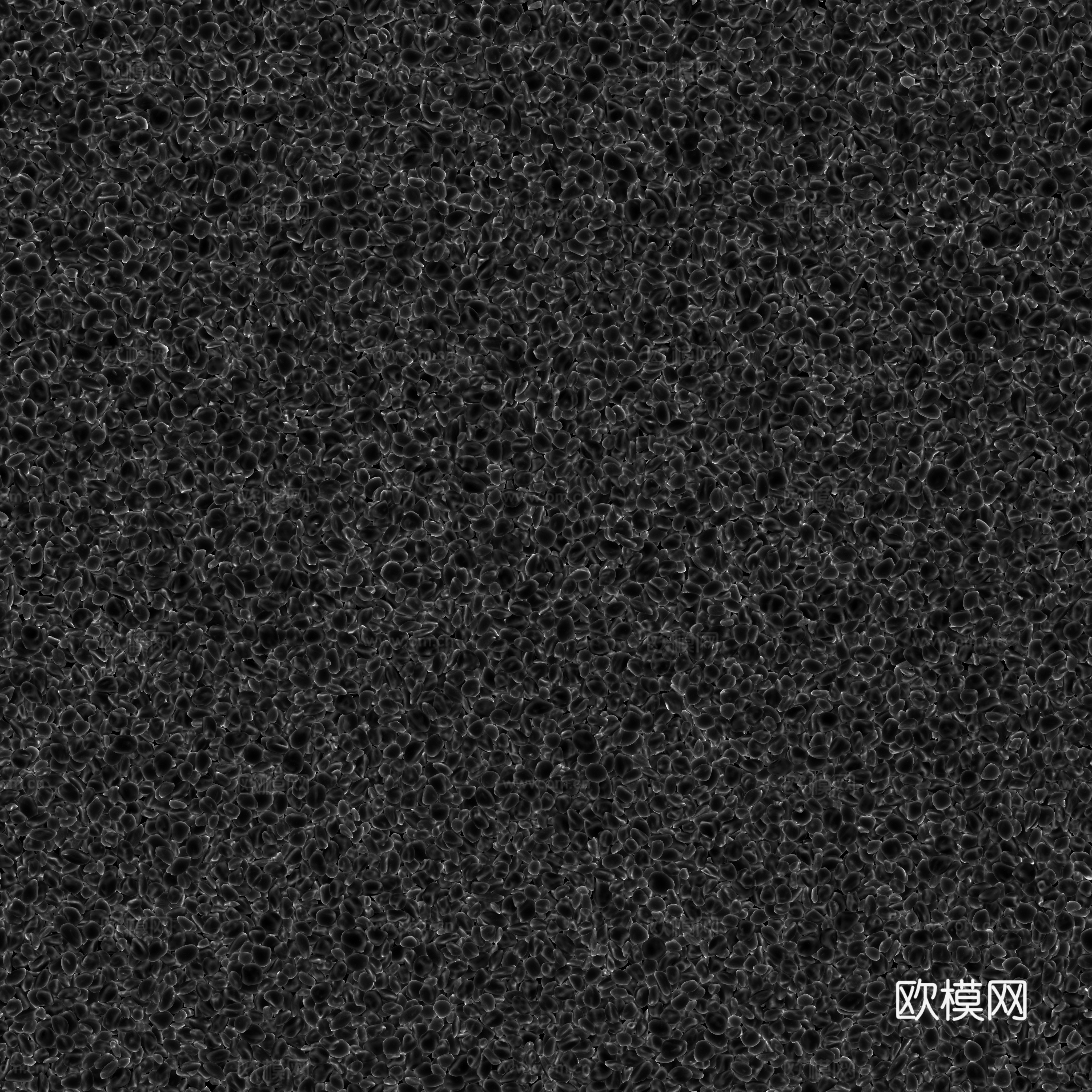鹅卵石地面砾石地面碎石地面铺路石 PBR材质贴图 4k