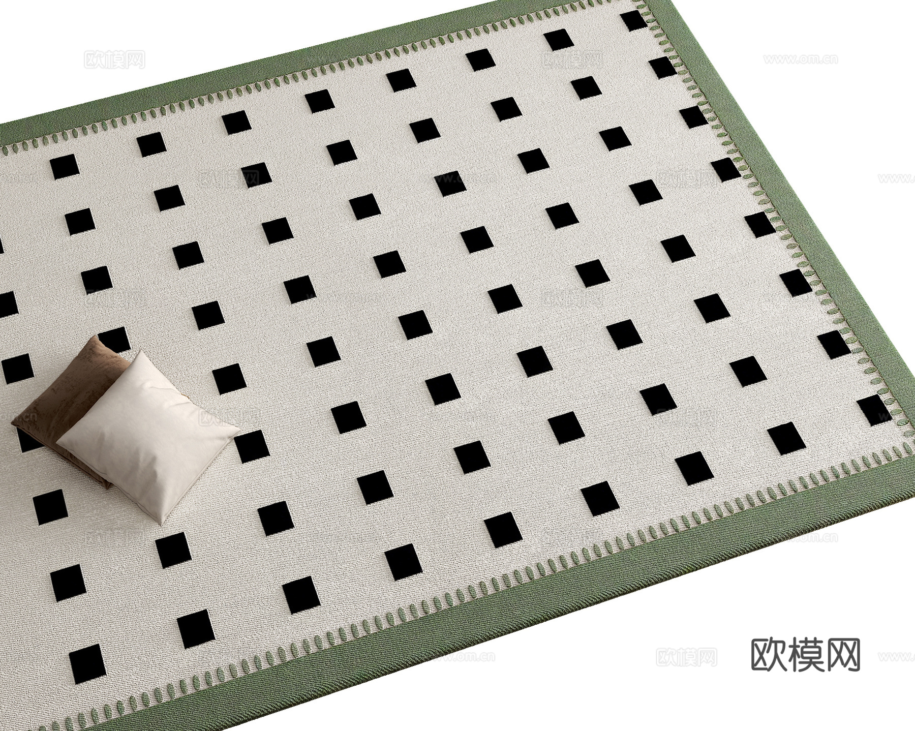 中古客厅地毯   酒店地毯3d模型下载（渲染图2）