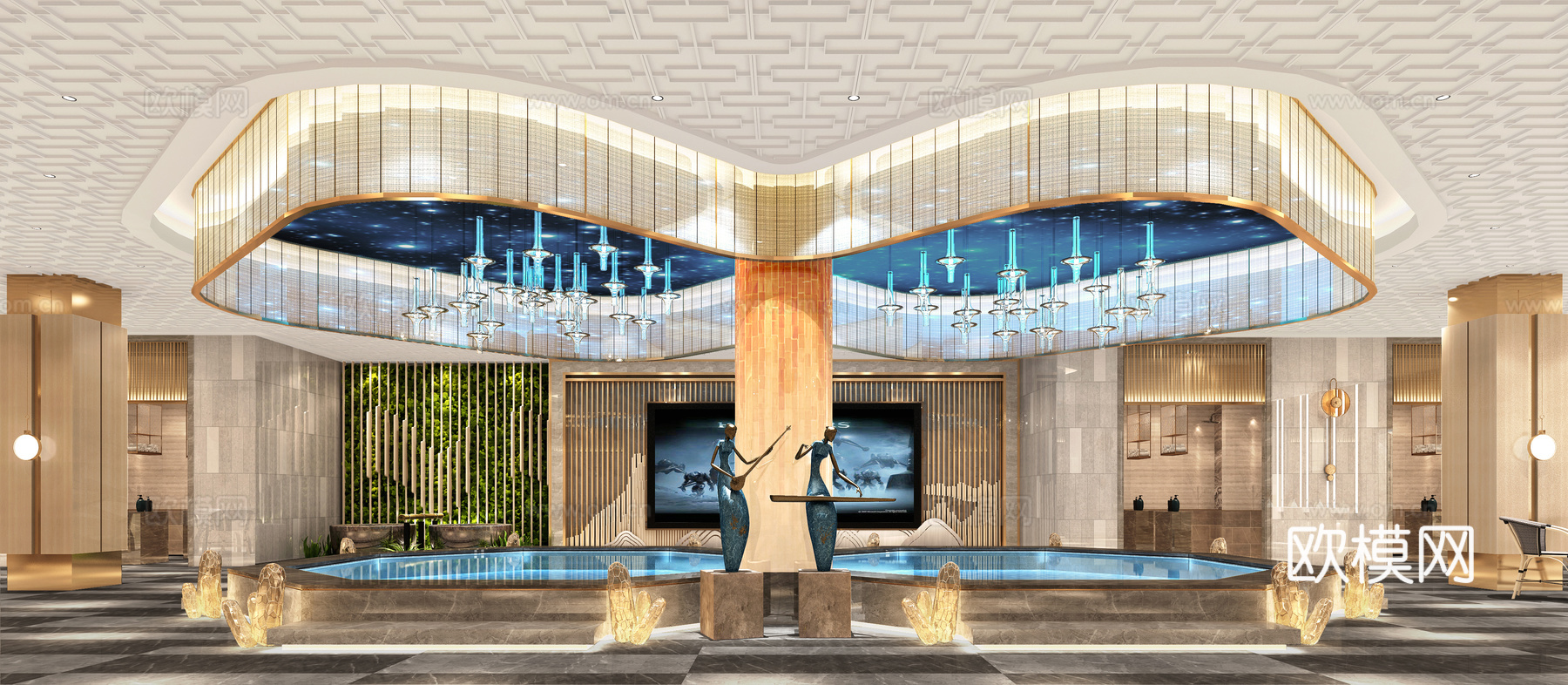 浴区3d模型下载（渲染图1）