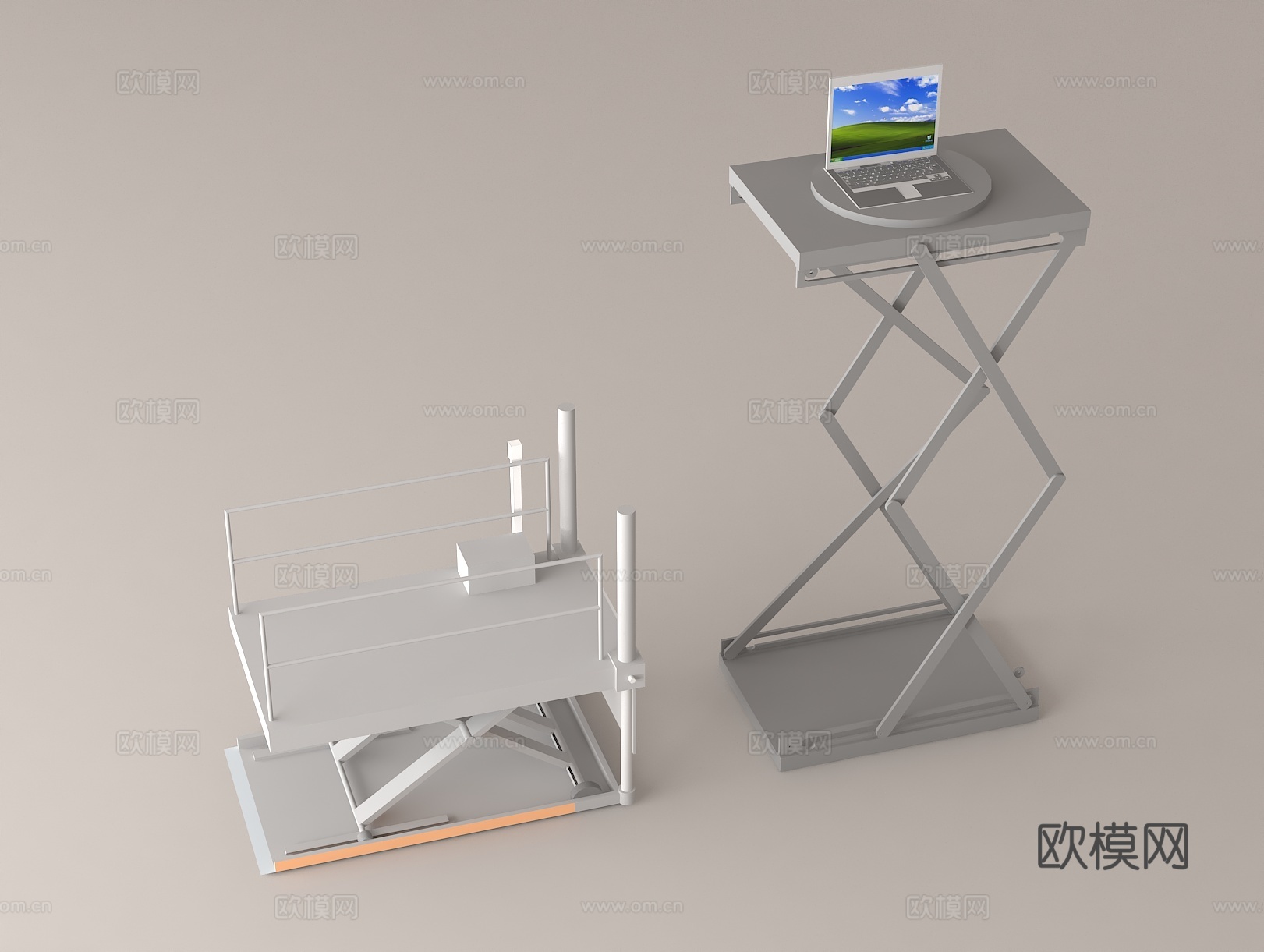 升降工作台 办公升降桌 工业升降台 升降机械3d模型下载