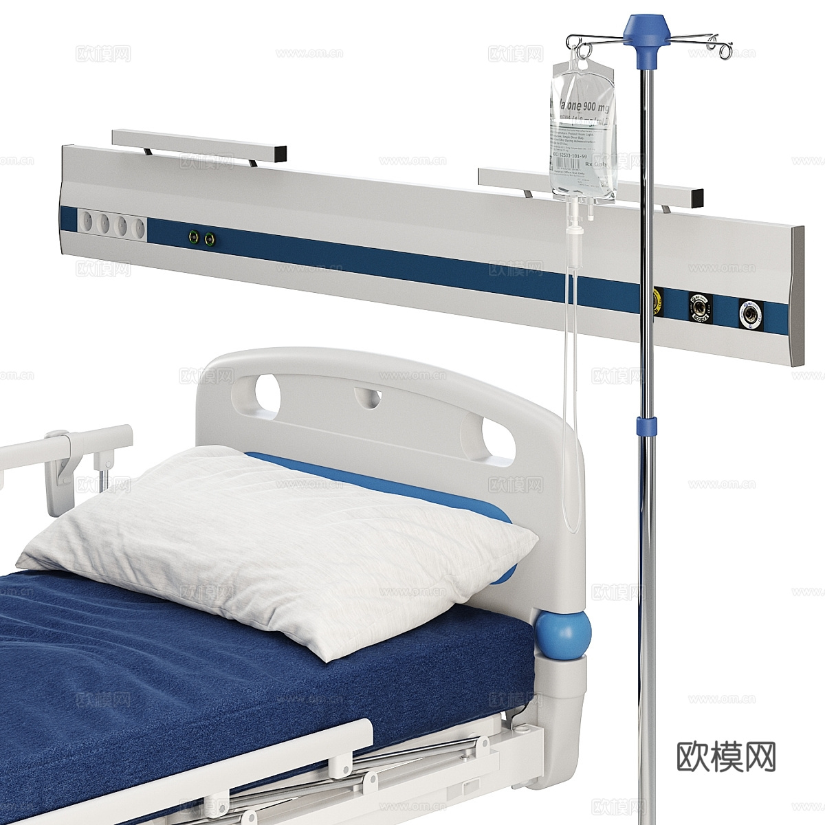 现代医疗病床3d模型
