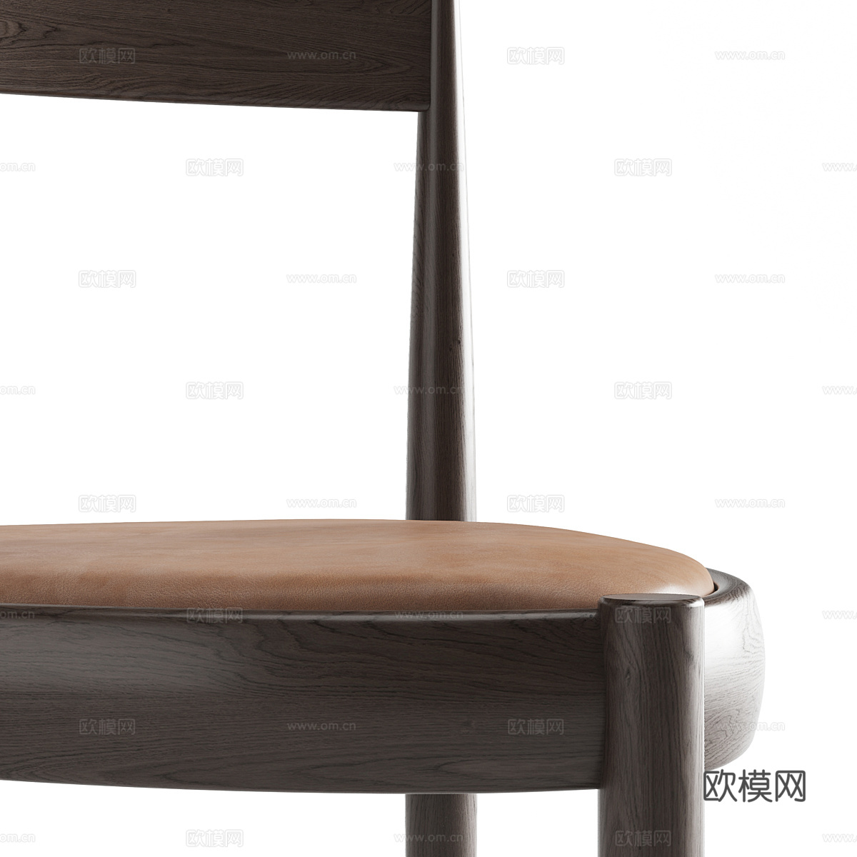 现代意式木质单椅3d模型下载（渲染图6）