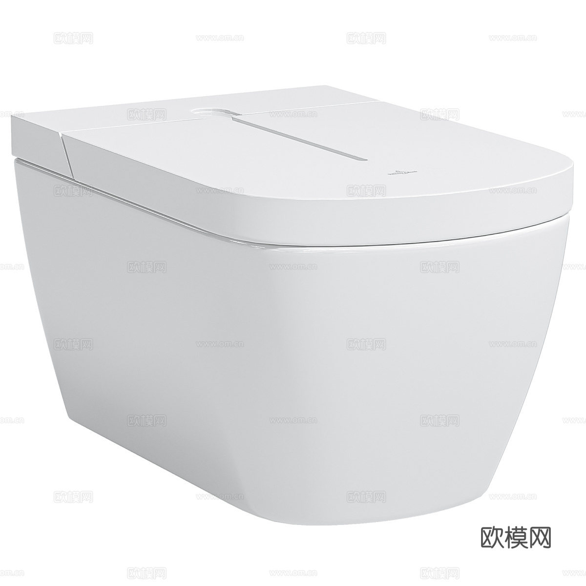 马桶 座便器3d模型下载（渲染图1）