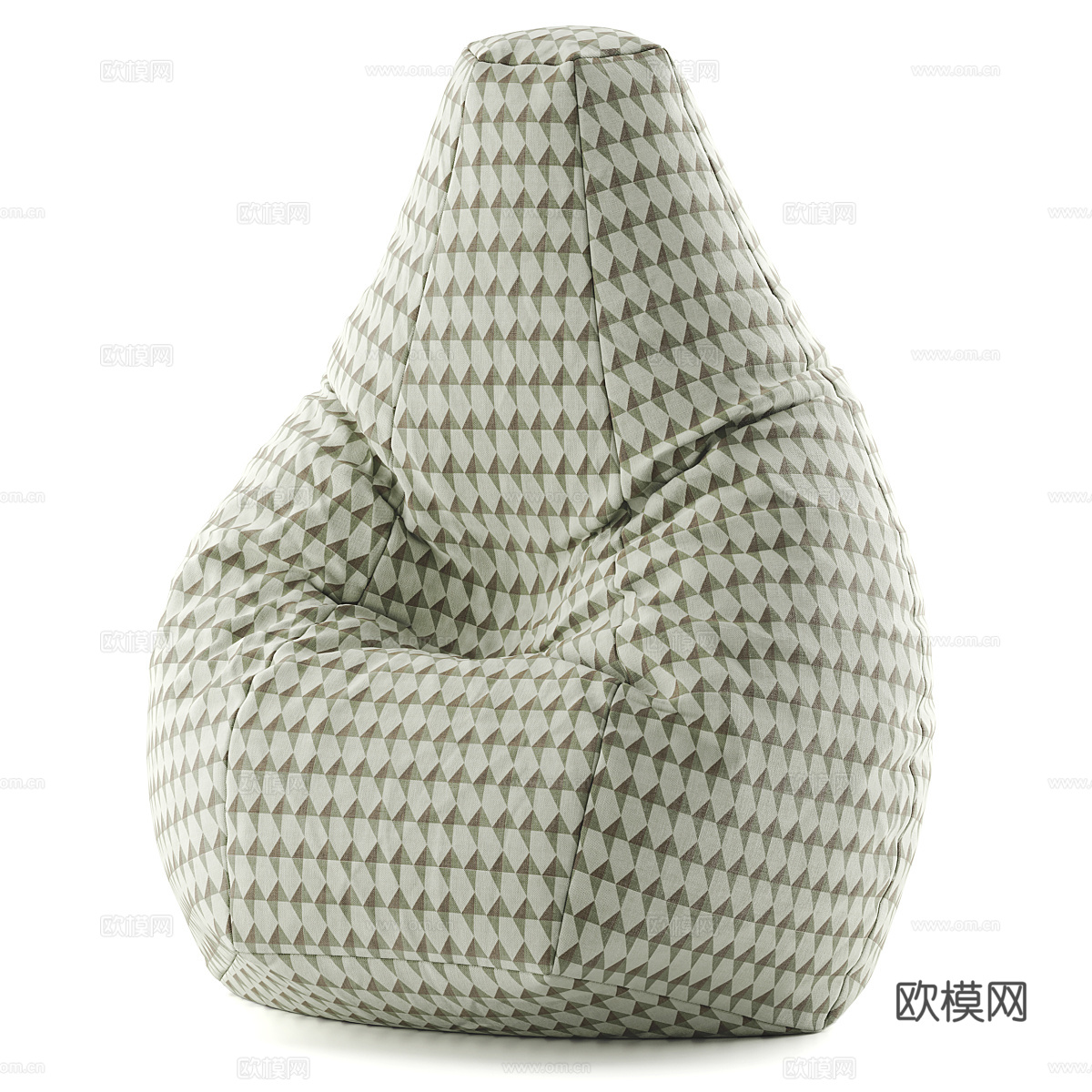 现代北欧布艺懒人沙发 豆袋椅3d模型