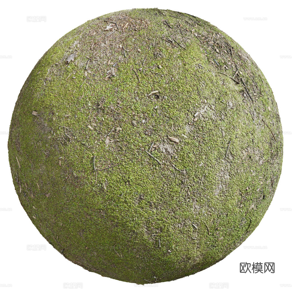 泥地草地土地自然地面 PBR材质贴图 1K