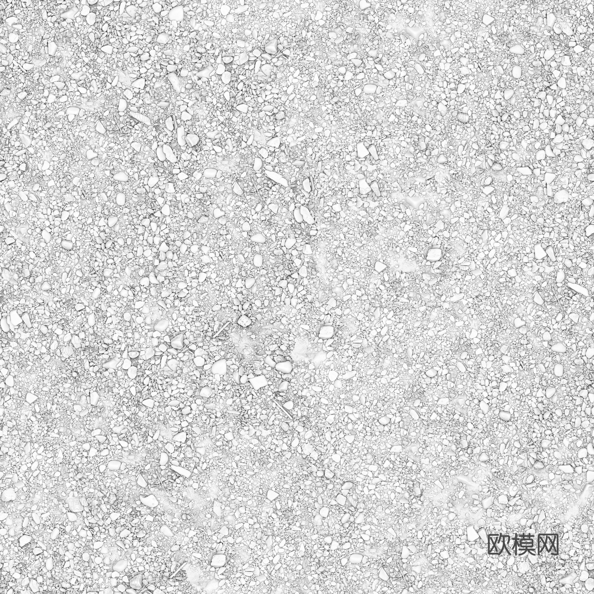 砾石地面碎石地面鹅卵石地面沙石地面 PBR材质贴图 2k