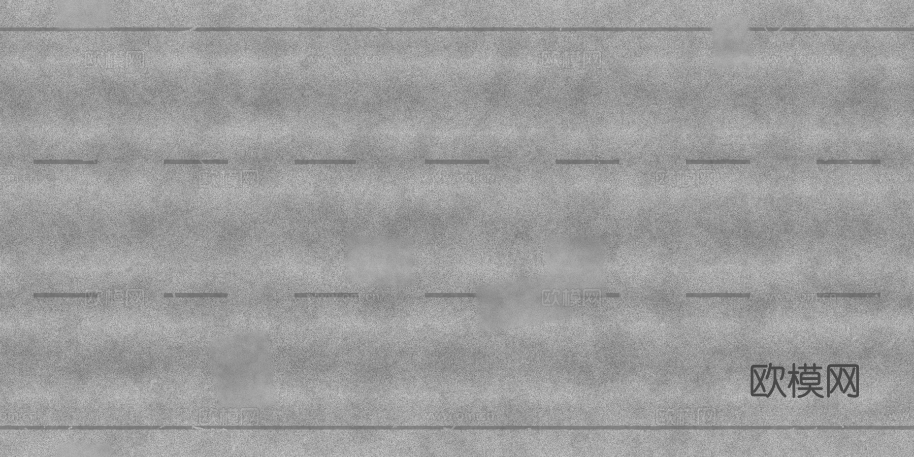 裂痕补丁三车道马路公路道路沥青路 PBR材质贴图 2k