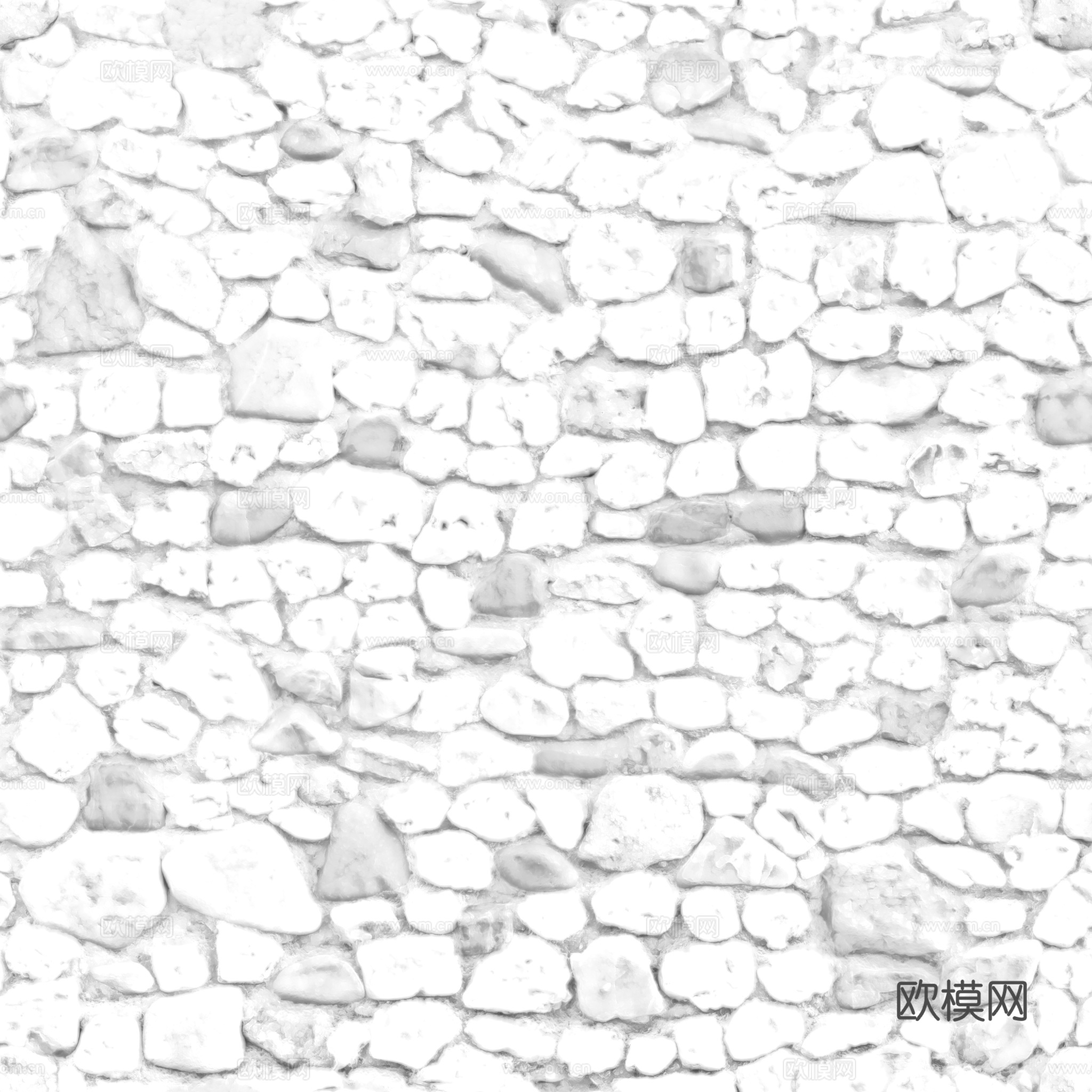 鹅卵石地面砾石地面铺路石 PBR材质贴图 2k