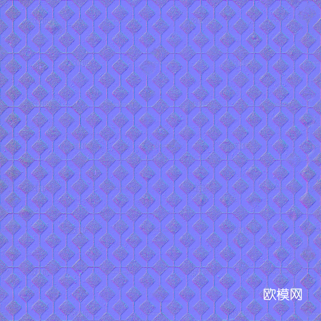 植草砖铺路石户外地面 PBR材质贴图 1K