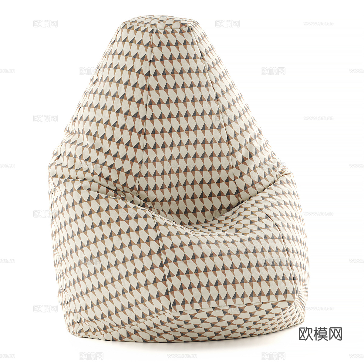 现代北欧布艺懒人沙发 豆袋椅3d模型