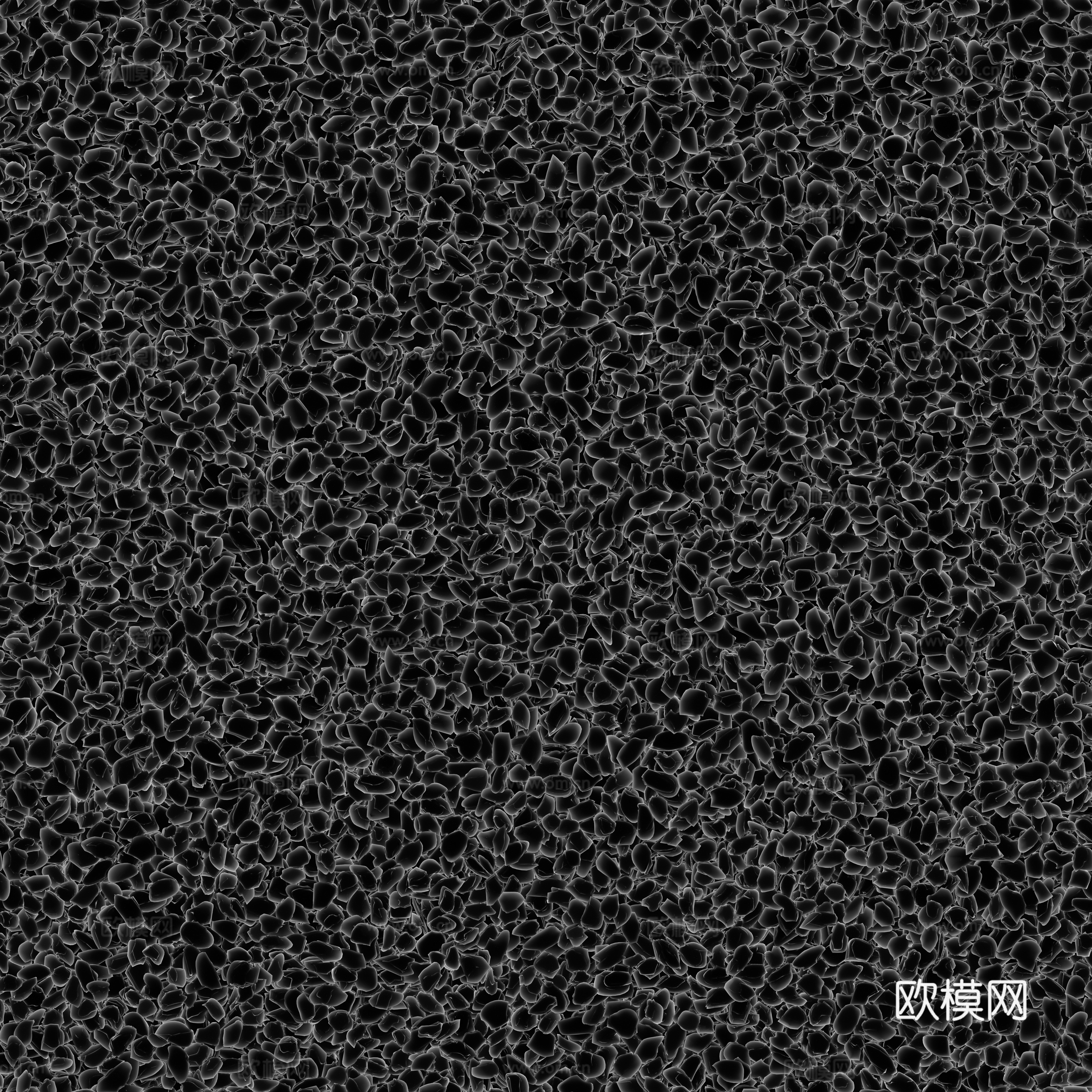 鹅卵石地面砾石地面碎石地面铺路石 PBR材质贴图 4k