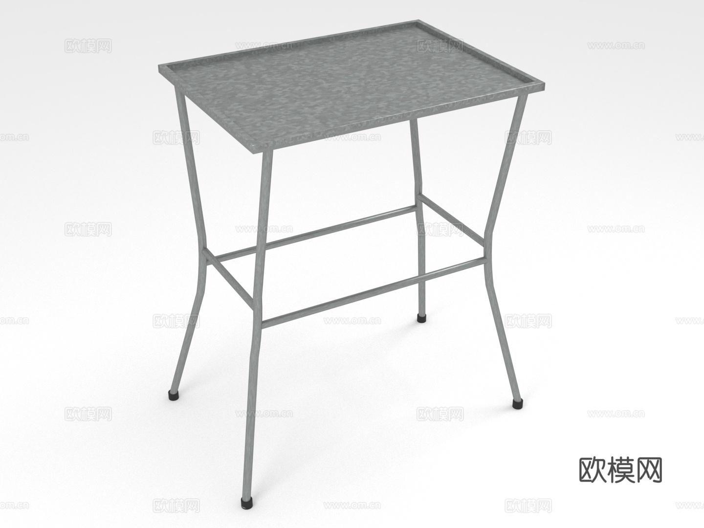 工作台 铁桌 高脚桌 操作台 工业桌3d模型下载（渲染图1）