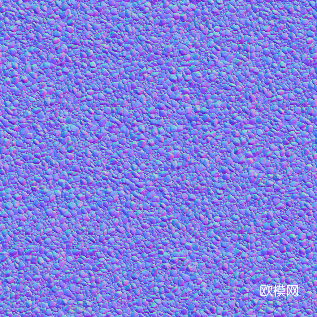 白色鹅卵石地面砾石地面碎石地面铺路石 PBR材质贴图 1k