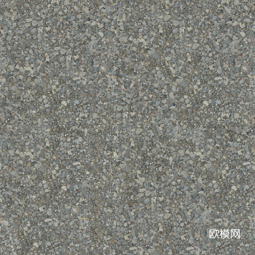 砾石地面碎石地面鹅卵石地面铺路石地面 PBR材质贴图 1k