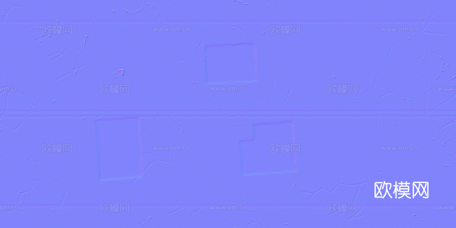裂痕补丁双向两车道马路公路道路沥青路 PBR材质贴图 2k