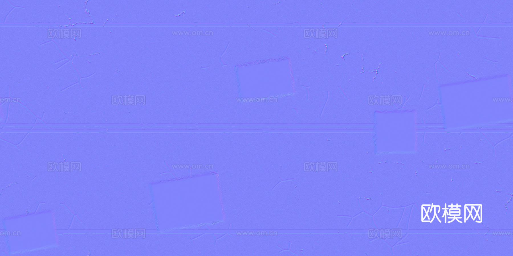 裂痕补丁双向两车道马路公路道路沥青路 PBR材质贴图 2k