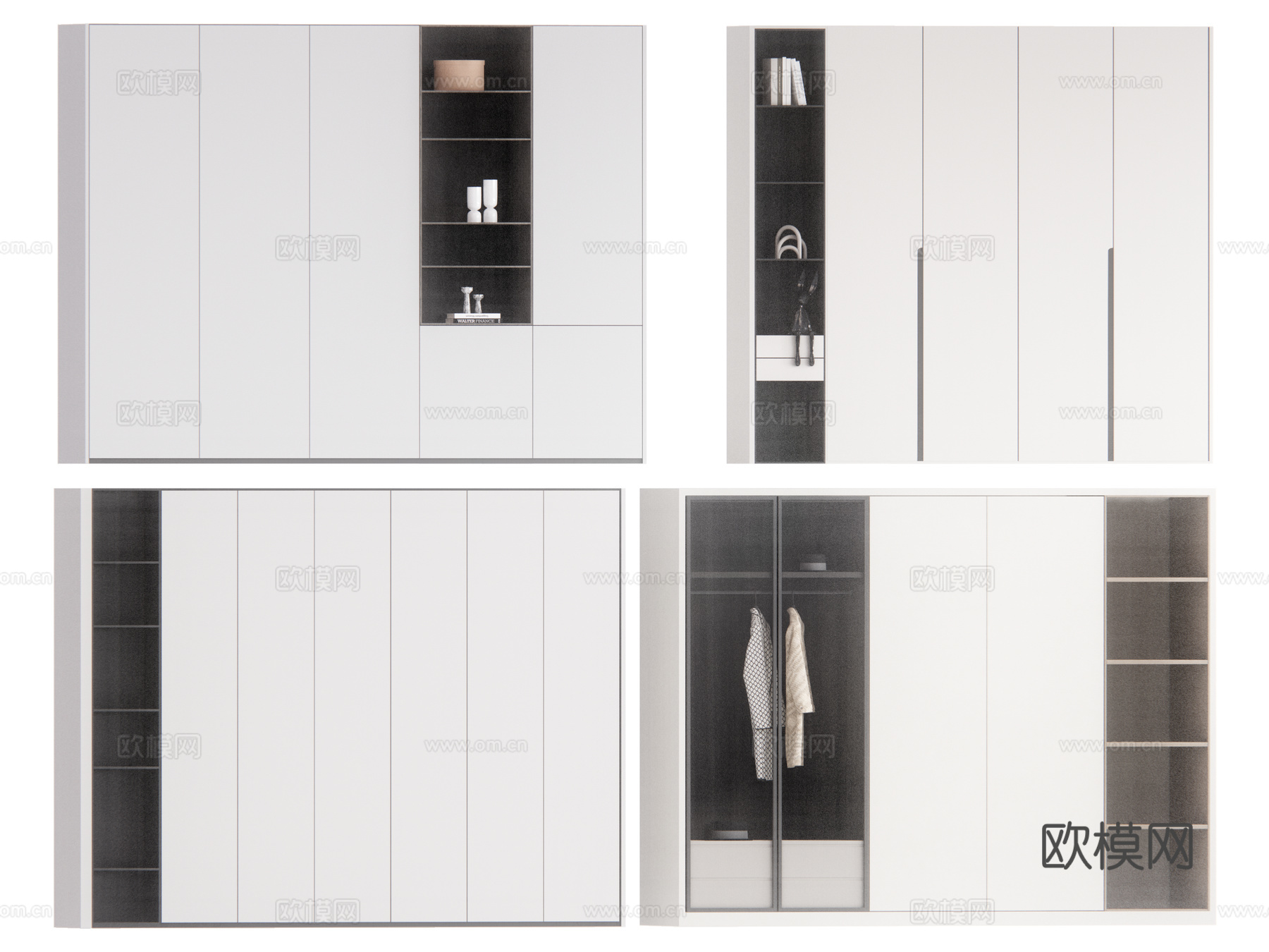 现代衣柜su模型