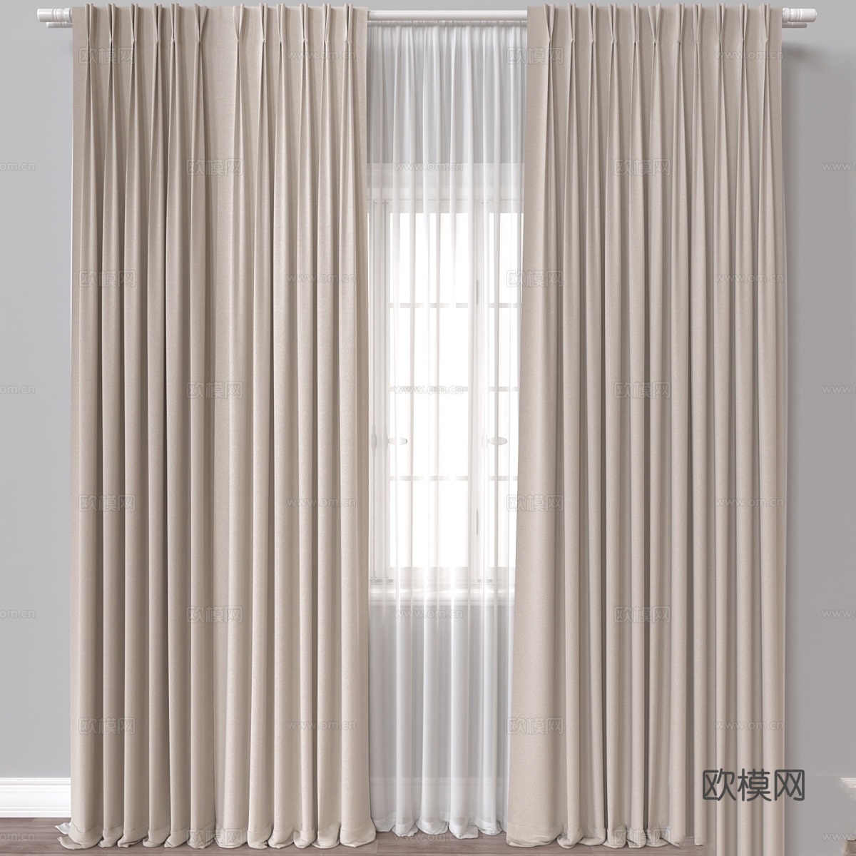 窗帘 A7313d模型下载