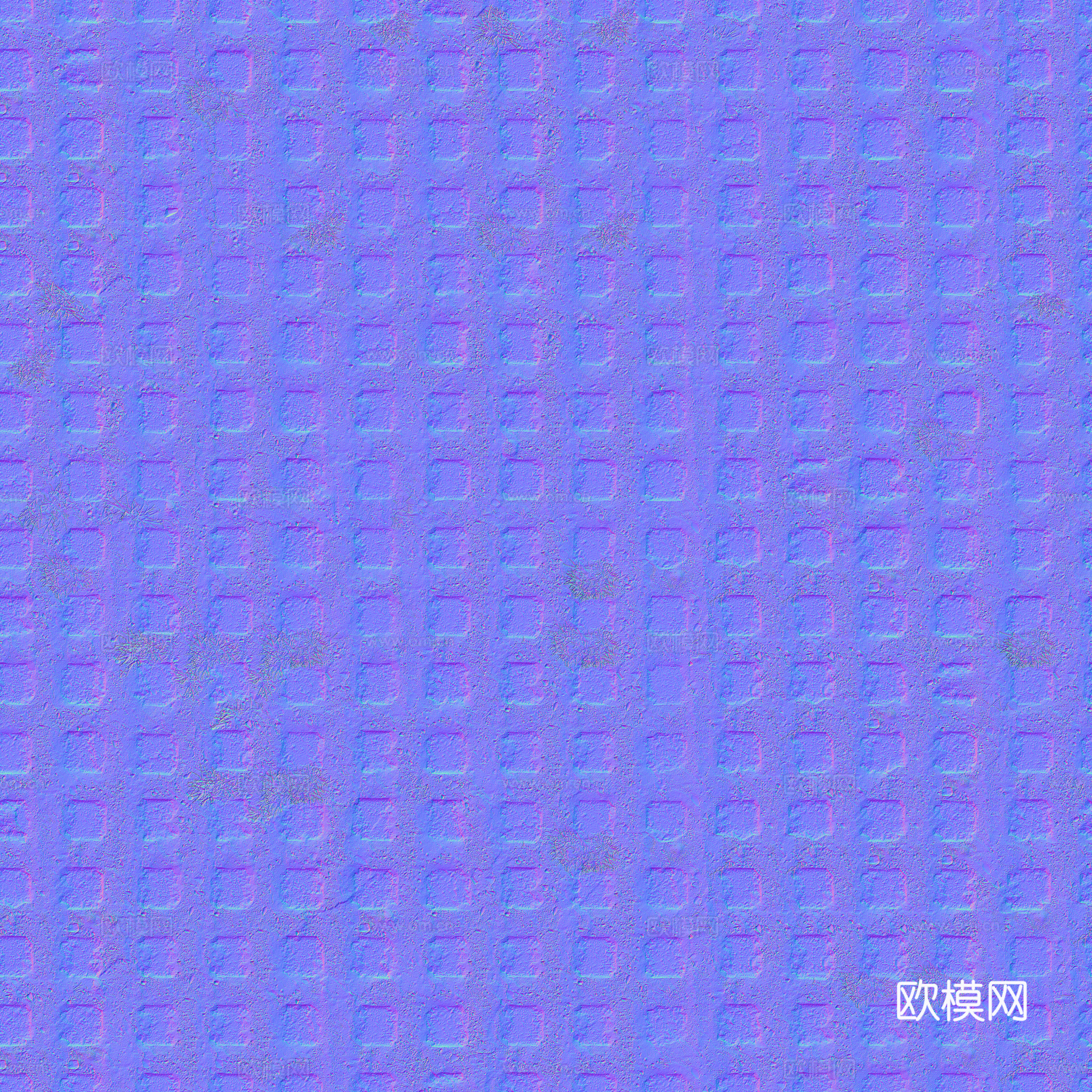 植草砖铺路石户外地面 PBR材质贴图 2K